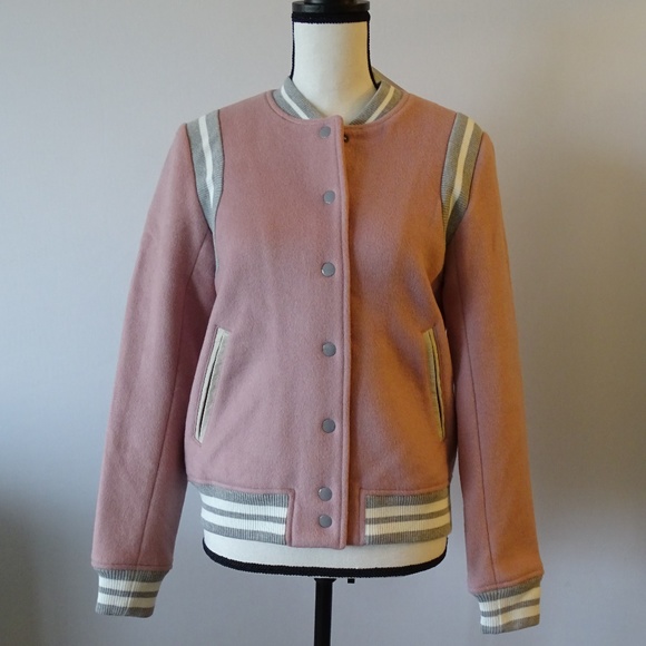 Parker Jackets & Blazers - Parker Women Pink Wool Bomber Jacket NWT Size M